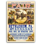 Pennsylvania state fair bethlehem vintage sign