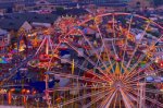 New York State fair carnival midway night